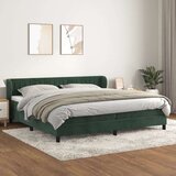  Box spring postelja z vzmetnico temno zelena 200x200 cm žamet, (20902307) | Shoptok.si