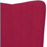  Stolica za opuštanje crvena boja vina baršunasta | shoptok.hr