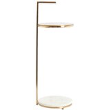 Light & Living Okrogla stranska mizica z marmorno mizno ploščo ø 26 cm Leda – | Shoptok.si