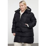 Trendyol Curve Black Regular Fit Contrast Lining Detailed Long Puffer Parka Coat | shoptok.hr