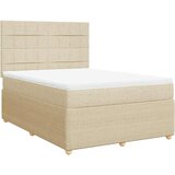  Krevet s oprugama i madracem krem 160x200 cm od tkanine | shoptok.hr
