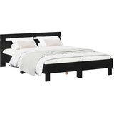  Krevetna konstrukcija Crni hrast 135 x 190 cm Konstruirano drvo | shoptok.hr