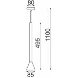  Luster na sajli MAZZO 1xGU10/8W/230V crna | Eponuda.com