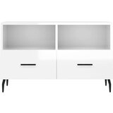 TV ormarić sjajni bijeli 80 x 36 x 50 cm od konstruiranog drva | shoptok.hr