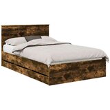  Okvir za krevet s ladicama Dimljeni hrast 120 x 190 cm - Dimljeni hrast 120 x 190 cm | shoptok.hr