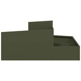  Vrtna saksija Maslinasto zelena 100 x 100 x 50 cm Čelična vrata | shoptok.hr