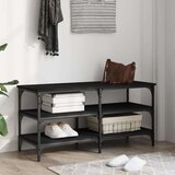 vidaXL Klop za čevlje črna 100x38,5x49 cm inženirski les | Shoptok.si