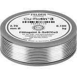  Felder Cu-Rotin® 3 spajkalna žica\, neosvinčena tuljava Sn97Cu3 0.100 kg 2.7 mm, (20428438) Cene