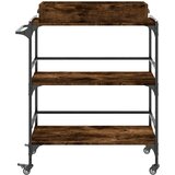  Kuhinjska kolica boja hrasta 81,5x41x92,5 cm konstruirano drvo | shoptok.hr
