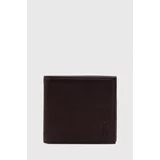 Polo Ralph Lauren Usnjena denarnica moški, rjava barva