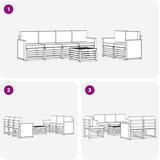 Set vanjskih sofa 7 kom. Prirodna i svjetlosiva | shoptok.hr