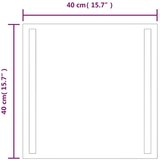  LED kopalniško ogledalo 40x40 cm, (20919643) | Shoptok.si