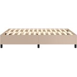  Okvir za krevet s oprugom boja cappuccina 140x190 cm od umjetne kože | shoptok.hr