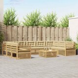  Set vanjskih sofa 10 kom. Bijela i bež Poliester | shoptok.hr