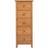 vidaXL Visoki ladičar 45 x 32 x 110 cm od masivne hrastovine | shoptok.hr