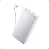 Zolo Powerbank 20000 mAh, 22,5 W s ugrađenim USB-C kabelom Bijela