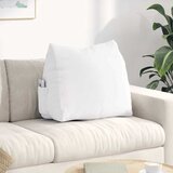 vidaXL Poglavni vzglavnik Bela 60 x 20 x 50 cm blago | Shoptok.si