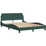  Okvir za krevet s uzglavljem tamnozeleni 140x190 cm baršunasti | shoptok.hr