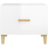  Stolić za kavu sjajni bijeli 50x50x40 cm konstruirano drvo | shoptok.hr