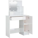 vidaXL Toaletni stolić s LED Bijela visokog sjaja 86,5x35x136 cm | shoptok.hr