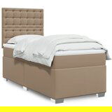 Maison Chic Box spring postelja - Vzmetna postelja z vzmetnico kapučino 80x200 cm umetno usnje SL5475, (21903417) | Shoptok.si