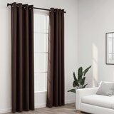 vidaXL Zatemnitvene zavese z obročki 2 kosa taupe 140x245 cm, (20597290) | Shoptok.si