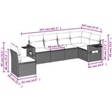  6-dijelni set vrtnih sofa od poliratana s jastucima smeđi | shoptok.hr