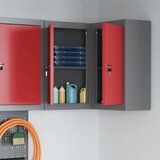vidaXL Ormarić za alate Sivi, Crveni Hladno valjani čelik 55 x 55 x 55 cm | shoptok.hr