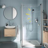 Grohe 34853001 Precision Feel stenska termostatska armatura s tuš setom | Shoptok.si