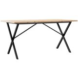  Blagovaonski stol X-oblika 160x80x75,5 cm od borovine i čelik | Eponuda.com