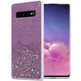 Cadorabo Ohišje, združljiv s Samsungom v vijolični barvi z bleščicami - zaščitni pokrov iz fleksibilnega silikona TPU s penečimi bleščicami, (20577290) | Shoptok.si