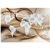  Tapeta - World Map - White &amp Diamonds 400x280 | shoptok.hr