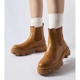 Gemre Brown slip-on chunky insulated ankle boots Giulio | ePonuda.com