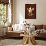  Slika - Angelic Gold (1 Part) Vertical 60x90 U crnom drvenom okviru | shoptok.hr