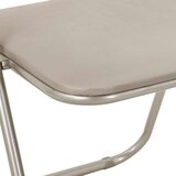  Zložljiva stolica 8 pcs Peščena 48 x 43,5 x 81 cm Umjetno usnje, (5000296618) | Shoptok.si