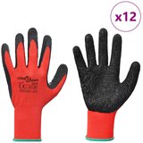 Rukavice za rad 12 pcs Crvena i Crna 11 / XXL Lateks premaz | Eponuda.com