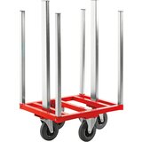 Kongamek transportni voziček za paletne okvirje KM224, dxšxv 800 x 600 x 1215 mm, 2 vrtljivi in 2 fiksni kolesi | Shoptok.si