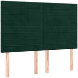  s oprugama i madracem tamnozeleni 140x190 cm baršunasti | shoptok.hr
