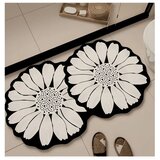 Foutastic črna/kremno bela kopalniška preproga 70x120 cm flor extrana – | Shoptok.si