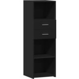 Maison Chic Visoka omara - Komoda - Predalnik črna 40x42,5x124 cm inženirski les, (21720375) Cene