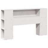 vidaXL Krevet s regalom za knjige bez madraca bijeli 120x200cm od drva | shoptok.hr