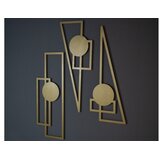 WALLXPERT Zidna dekoracija Trident - APT426, 34 x 85 cm, Zlatna Cijene