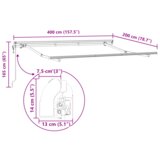  Skrovita tenda Žuta i bijela 400x200 cm 400 x 200 cm | shoptok.hr