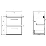 Cersanit S1021-005 - Viseći kupatilski ormarić ispod umivaonika MILLE SLIM 50x35 cm, beo | Eponuda.com