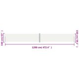  Uvlačiva bočna tenda krem 160 x 1200 cm | shoptok.hr