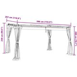  Sjenica s mrežastim smeđesiva 4 x 3 m krem čelična | shoptok.hr