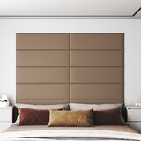  Zidna uzglavlja 12 pcs Boja cappuccina 90 x 30 cm tkanina | shoptok.hr