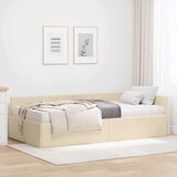  Kotni okvir postelje z matrico Drugo 2 pcs krema blago, (5000121162) | Shoptok.si