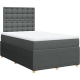 Maison Chic Box spring postelja - Vzmetna postelja z vzmetnico temno siva 120x200 cm blago SL17791, (21894616) | Shoptok.si
