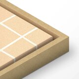  Slika - Waving Lines - Creamy Grid on a Noisy Pastel Background 40x60 U prirodnom drvenom okviru | shoptok.hr